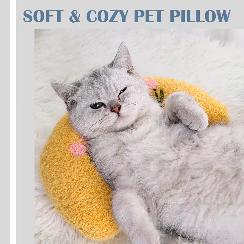 *U-Shaped Pet Pillow – Cozy Neck Support for Cats & Small Dogs*🐕🐶