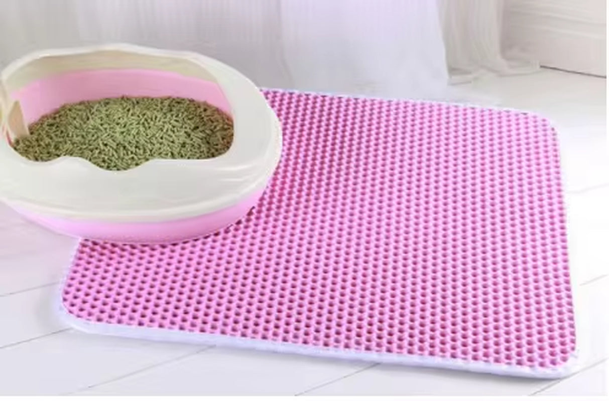 Premium Double Layer Waterproof Cat Litter Mat - Non-Slip, Washable, and Easy to Clean with Bonus Gift!