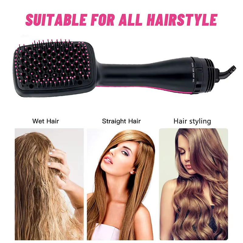 Multi-Functional Professional Salon Styling Hair Dryer Hot Air Comb Cold and Hot Air Hair Dryer Brush Electric Blow Comb