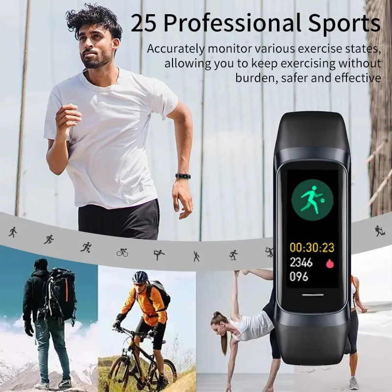 Amoled Smart Watch Men Smart Band Women Heart Rate Blood Smartwartch Waterproof Smart Bracelet Sport Fitness Tracker Watch