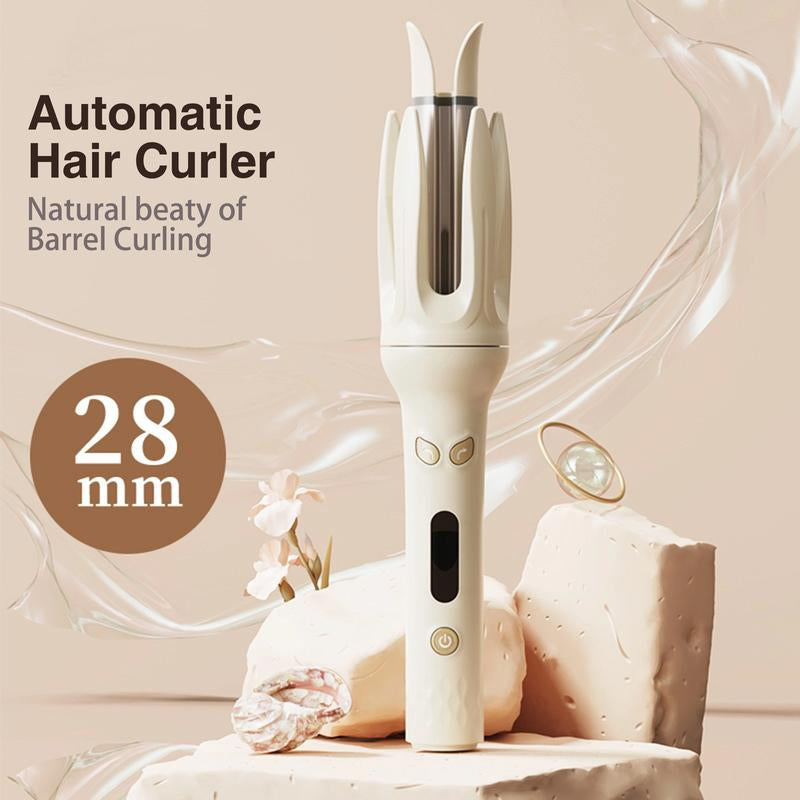 Automatic Hair Curing Iron,28Mm Hair Curler, Negative Ion Automatic Curling Wand, 4 Models Temperatures Curing Iron for Women, Styling Tools for Home, Back to School, Hair Curler Temperature Comfort Traditional Hairheated Curlingiron Adjustableir