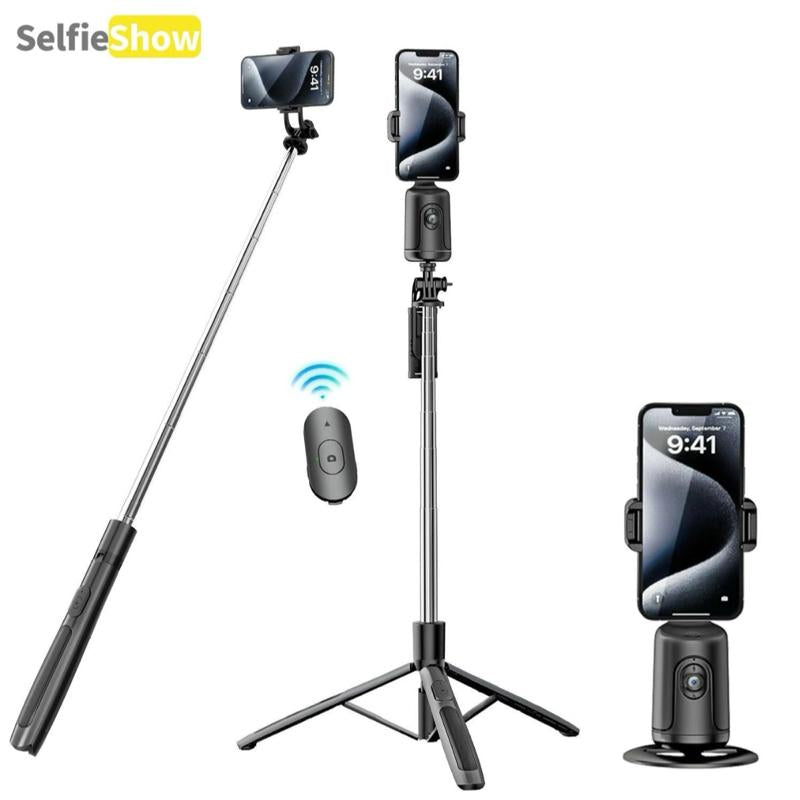 Smart AI Facial Recognition 360 Face Tracking Stand with Phone and Camera for Selfie and Video Capture