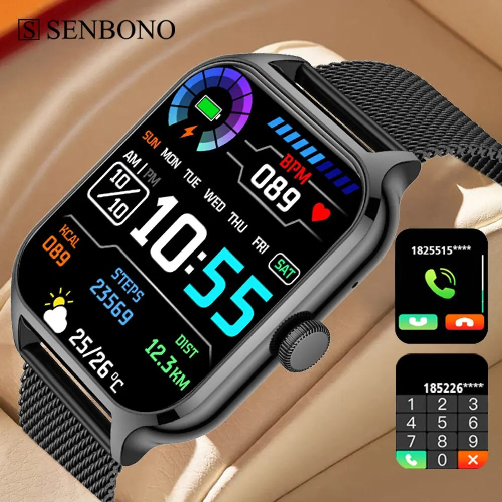 New 1.91" Women Smartwatch Bluetooth Call Heart Rate Blood Oxygen Tracker Sport Smart Watch Women Men for IOS Androird