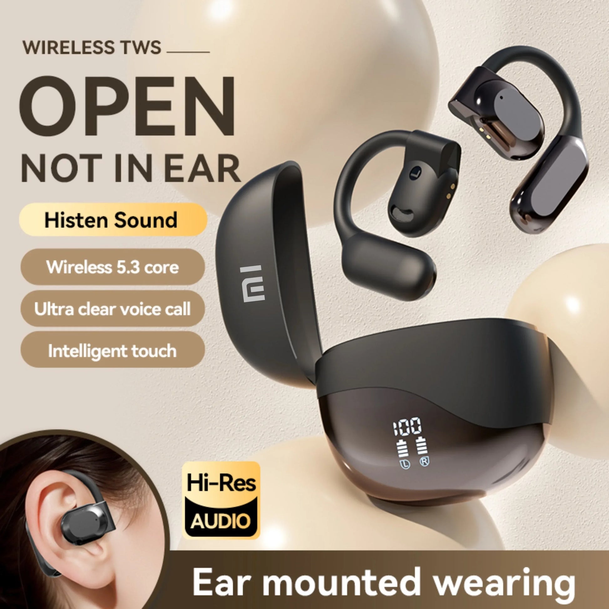 Xiaomi Translation Earbuds AI Intelligent Translation Language,Bluetooth 5.4 Essential for Travel