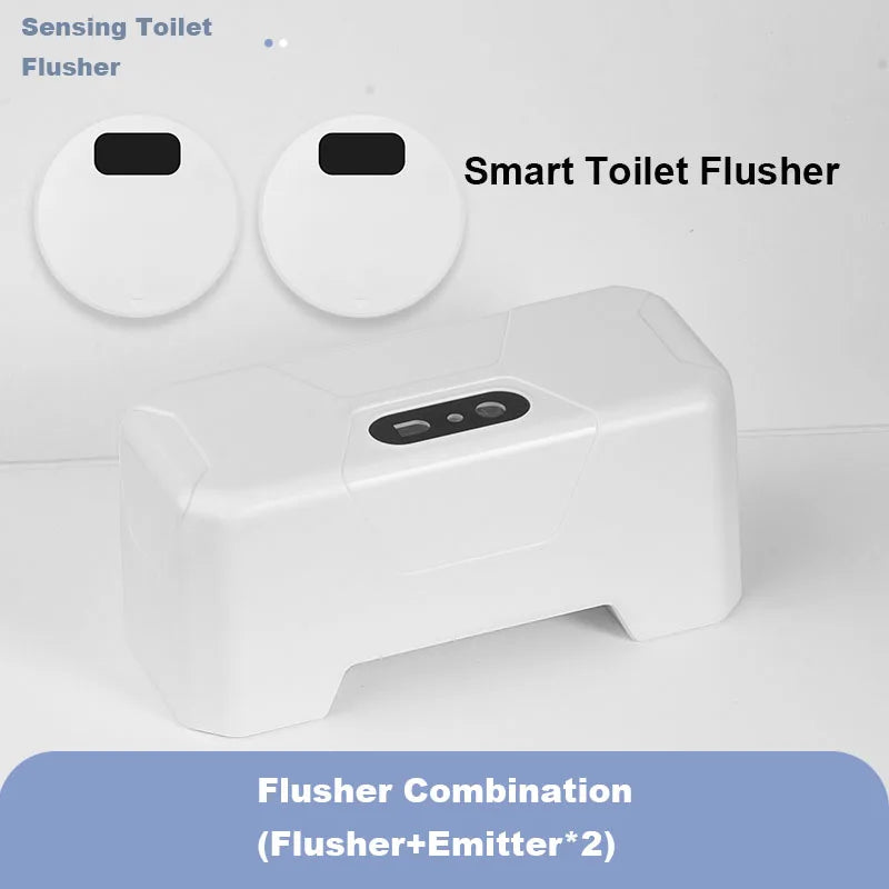 Automatic Toilet Flush Button Induction Toilet Flusher External Infrared Flush Smart Home Kit Smart Toilet Flushing Sensor