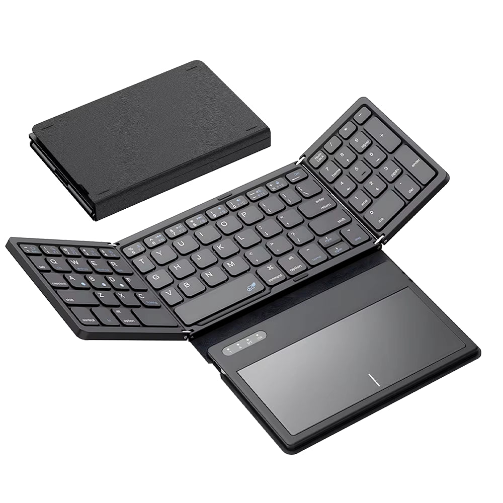 Portable Folding Bluetooth Keyboard with Touchpad –