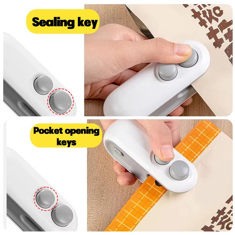 Rechargeable Mini Heat Sealer – Seal & Preserve Snacks Fresh!