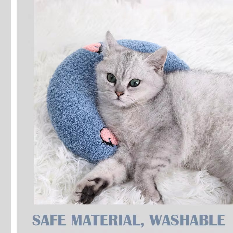 *U-Shaped Pet Pillow – Cozy Neck Support for Cats & Small Dogs*🐕🐶