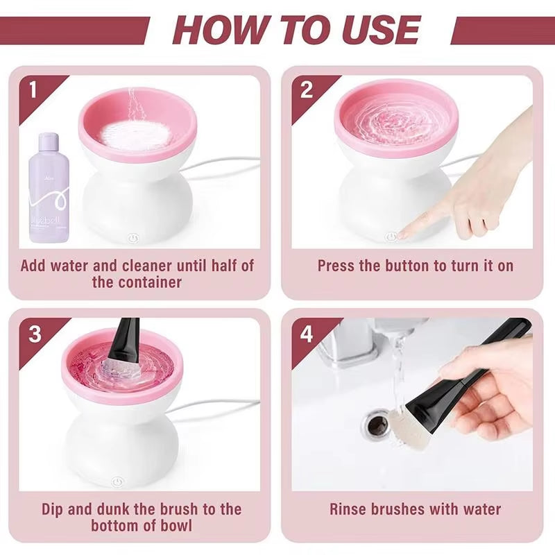 Portable USB Electric Makeup Brush Cleaner