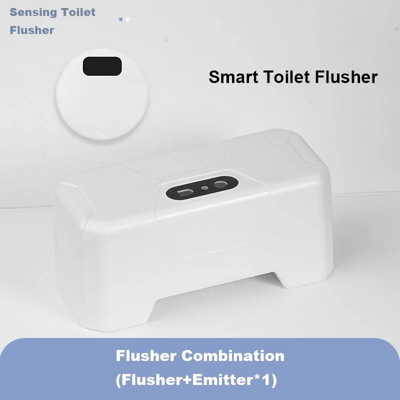 Automatic Toilet Flush Button Induction Toilet Flusher External Infrared Flush Smart Home Kit Smart Toilet Flushing Sensor